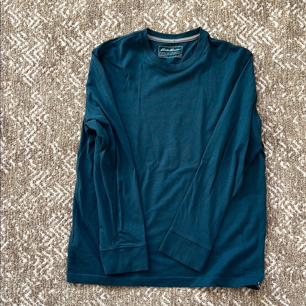 Eddie Bauer Blue Long Sleeve Tee Essential